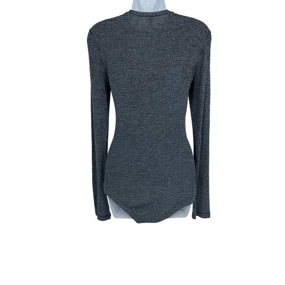 Free People Long Sleeve Snap Front Keep Your Cool Thermal Bodysuit Women’s Sz S - Picture 3 of 10